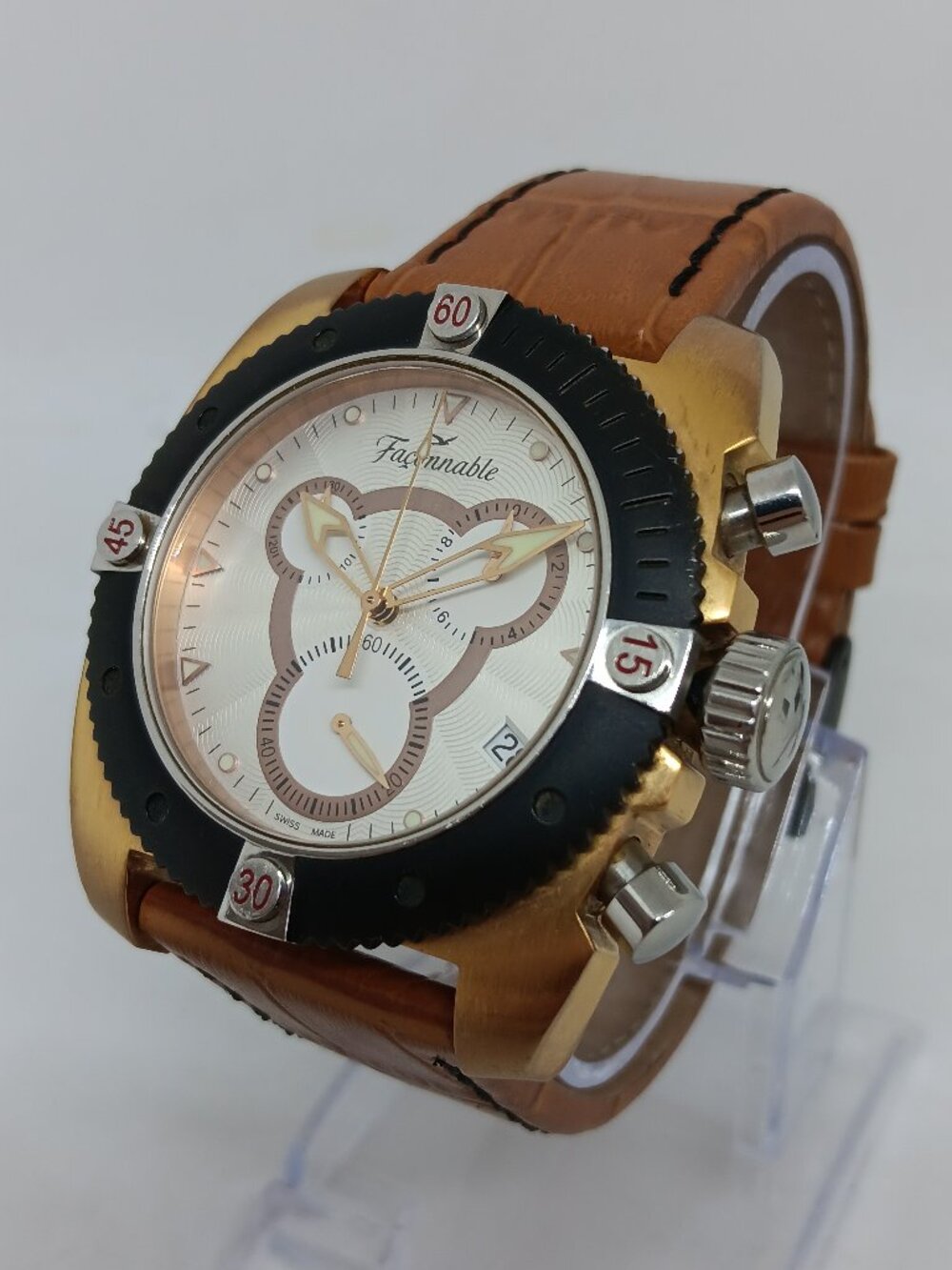 VINTAGE c.2002 Façonnable F-Chrono2 (FCMB Series) Men's 42x49mm Swiss Made Watch